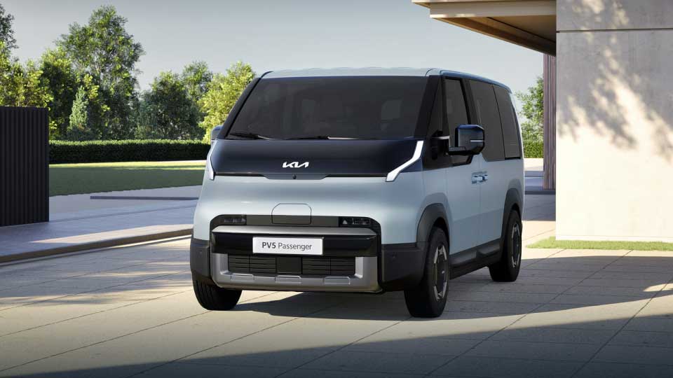 Front angled view of the Kia PV5