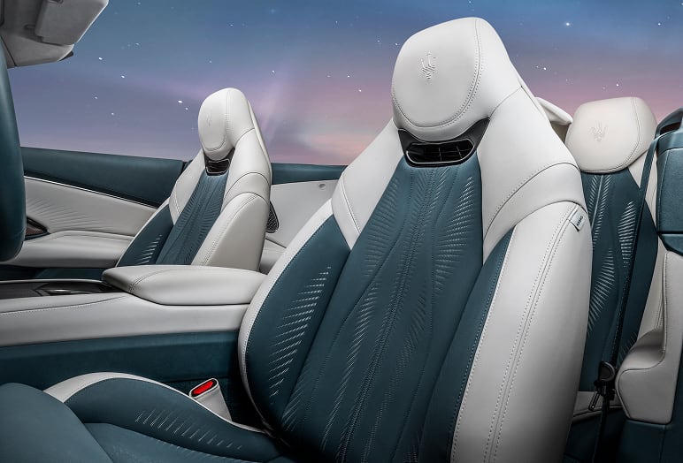 Interior view of Maserati Gran Cabrio